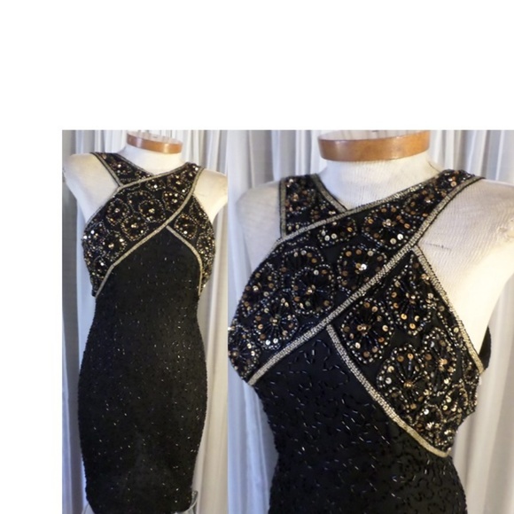 NWT Vintage Stenay 8 Silk Bead Sequins Dress Party - Picture 6 of 8